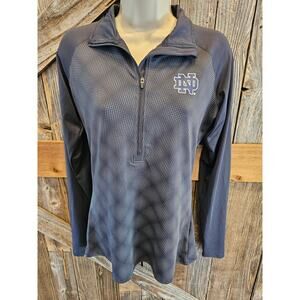 Notre dame pro edge women's pullover 1/4 zip gameday top small S EUC Long Sleeve